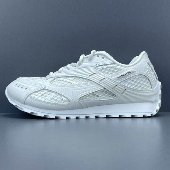 Bottega Veneta White & Off-White Orbit Sneakers - Picture 7 of 8